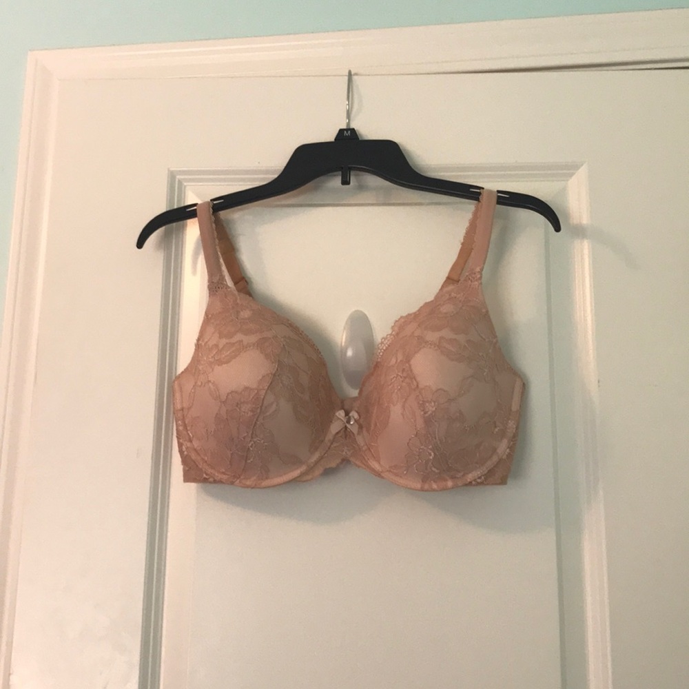 Pink lace bra